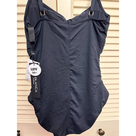 Island Goddess Rouched Body Lingerie Mio One Piece Swimsuit LB0IG24-Black Size 8 - Picture 4 of 5